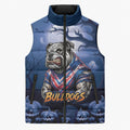 Custom Halloween Canterbury-Bankstown Bulldogs Sleeveless Puffer Jacket Spooky Australia Mascot Rugby