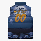 Custom Halloween Canterbury-Bankstown Bulldogs Sleeveless Puffer Jacket Spooky Australia Mascot Rugby