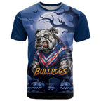 Custom Halloween Canterbury-Bankstown Bulldogs T Shirt Spooky Australia Mascot Rugby