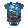 Custom Halloween Cronulla-Sutherland Sharks Baby Onesie Spooky Australia Mascot Rugby