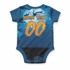 Custom Halloween Cronulla-Sutherland Sharks Baby Onesie Spooky Australia Mascot Rugby