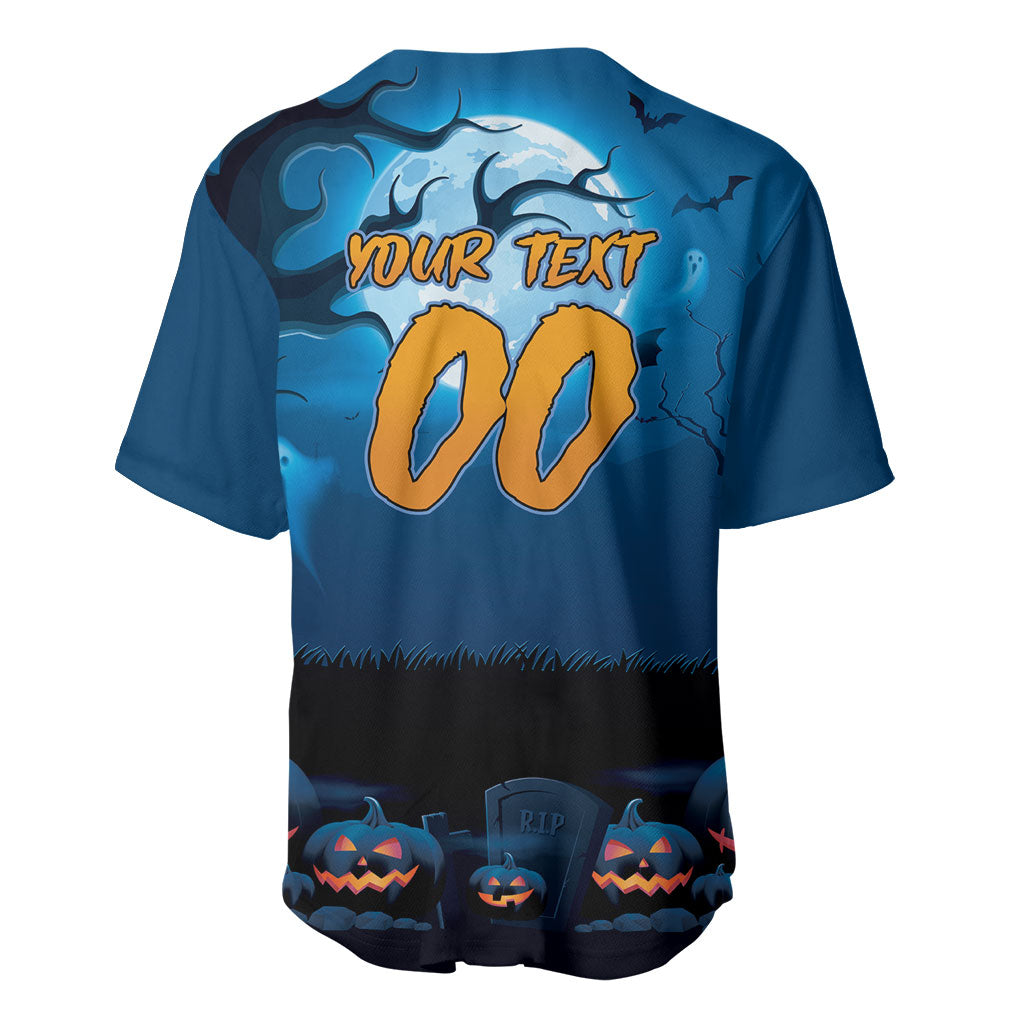 Custom Halloween Cronulla-Sutherland Sharks Baseball Jersey Spooky Australia Mascot Rugby