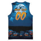 Custom Halloween Cronulla-Sutherland Sharks Basketball Jersey Spooky Australia Mascot Rugby
