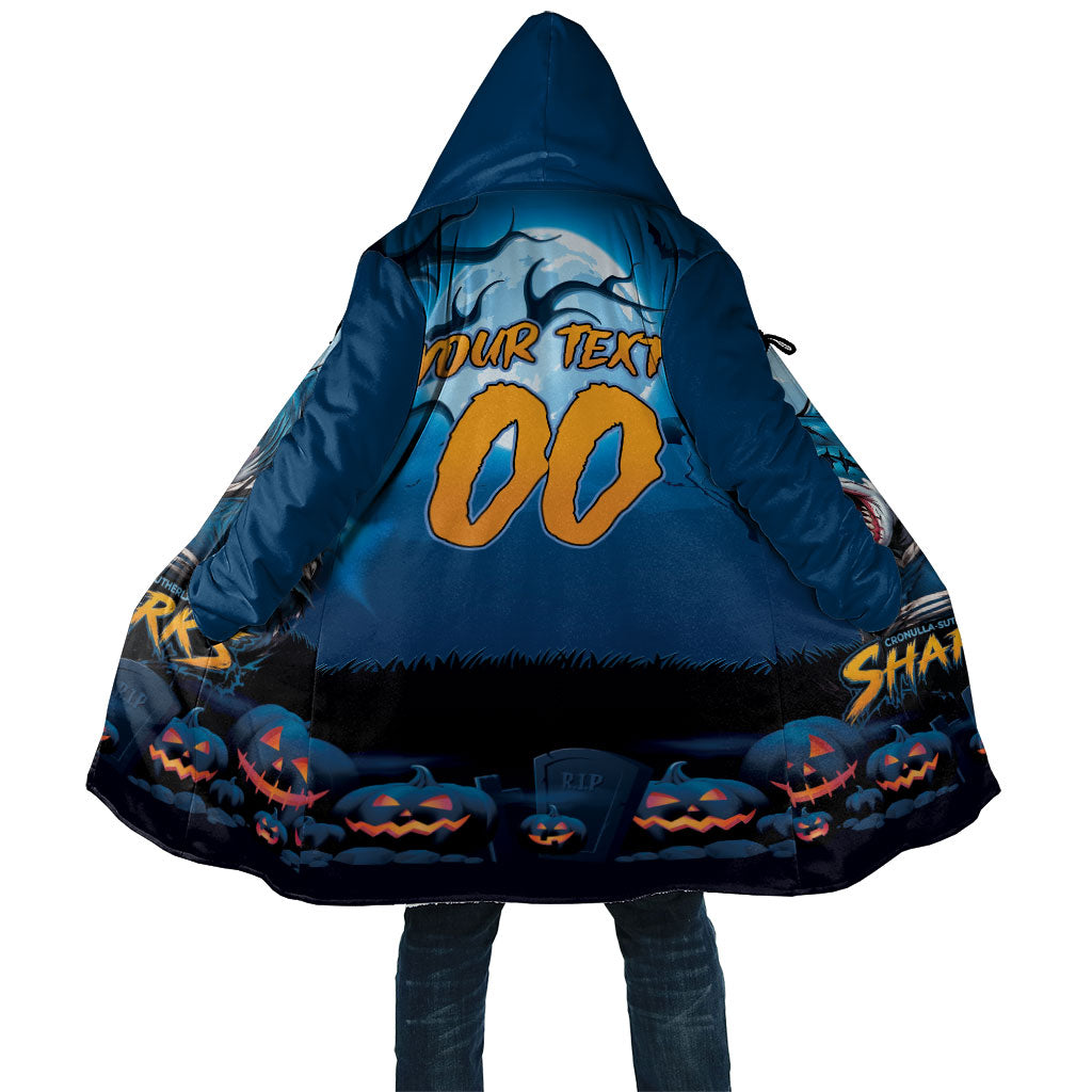 Custom Halloween Cronulla-Sutherland Sharks Cloak Spooky Australia Mascot Rugby