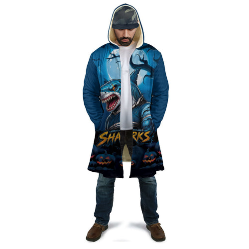 Custom Halloween Cronulla-Sutherland Sharks Cloak Spooky Australia Mascot Rugby