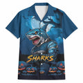 Custom Halloween Cronulla-Sutherland Sharks Hawaiian Shirt Spooky Australia Mascot Rugby