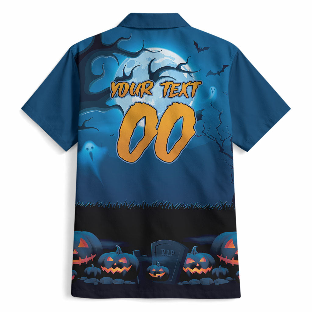 Custom Halloween Cronulla-Sutherland Sharks Hawaiian Shirt Spooky Australia Mascot Rugby