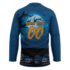 Custom Halloween Cronulla-Sutherland Sharks Hockey Jersey Spooky Australia Mascot Rugby