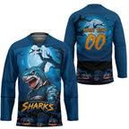 Custom Halloween Cronulla-Sutherland Sharks Hockey Jersey Spooky Australia Mascot Rugby