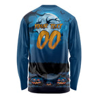 Custom Halloween Cronulla-Sutherland Sharks Long Sleeve Shirt Spooky Australia Mascot Rugby