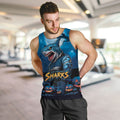Custom Halloween Cronulla-Sutherland Sharks Men Tank Top Spooky Australia Mascot Rugby