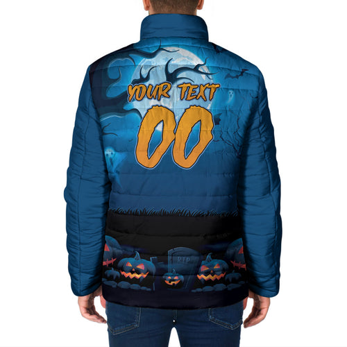 Custom Halloween Cronulla-Sutherland Sharks Padded Jacket Spooky Australia Mascot Rugby