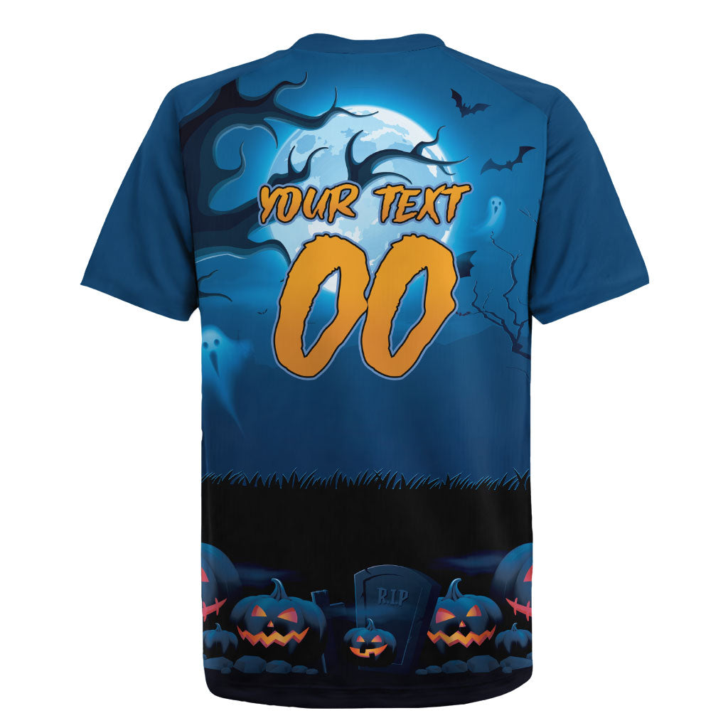 Custom Halloween Cronulla-Sutherland Sharks Rugby Jersey Spooky Australia Mascot Rugby