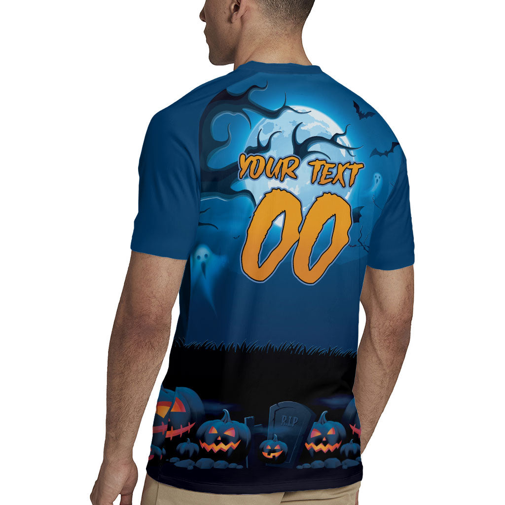 Custom Halloween Cronulla-Sutherland Sharks Rugby Jersey Spooky Australia Mascot Rugby