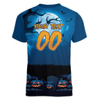 Custom Halloween Cronulla-Sutherland Sharks Women V-Neck T-Shirt Spooky Australia Mascot Rugby