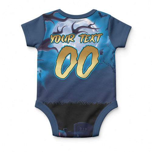 Custom Halloween Gold Coast Titans Baby Onesie Spooky Australia Mascot Rugby