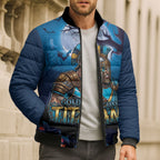 Custom Halloween Gold Coast Titans Bomber Puffer Jacket Spooky Australia Mascot Rugby