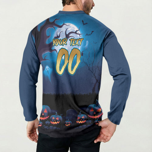 Custom Halloween Gold Coast Titans Button Sweatshirt Spooky Australia Mascot Rugby