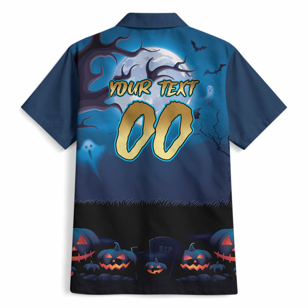 Custom Halloween Gold Coast Titans Hawaiian Shirt Spooky Australia Mascot Rugby