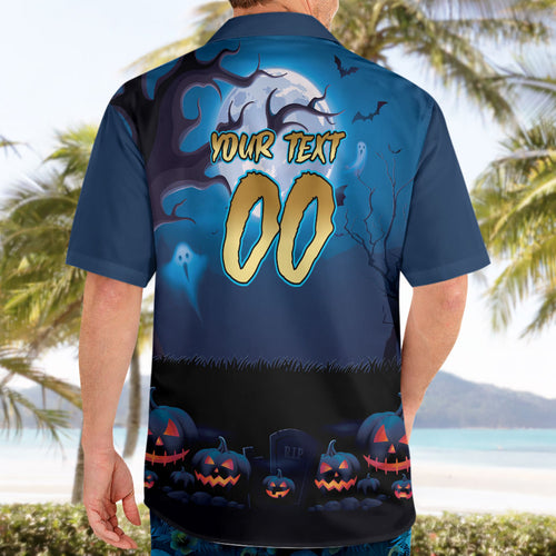 Custom Halloween Gold Coast Titans Hawaiian Shirt Spooky Australia Mascot Rugby