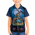 Custom Halloween Gold Coast Titans Hawaiian Shirt Spooky Australia Mascot Rugby