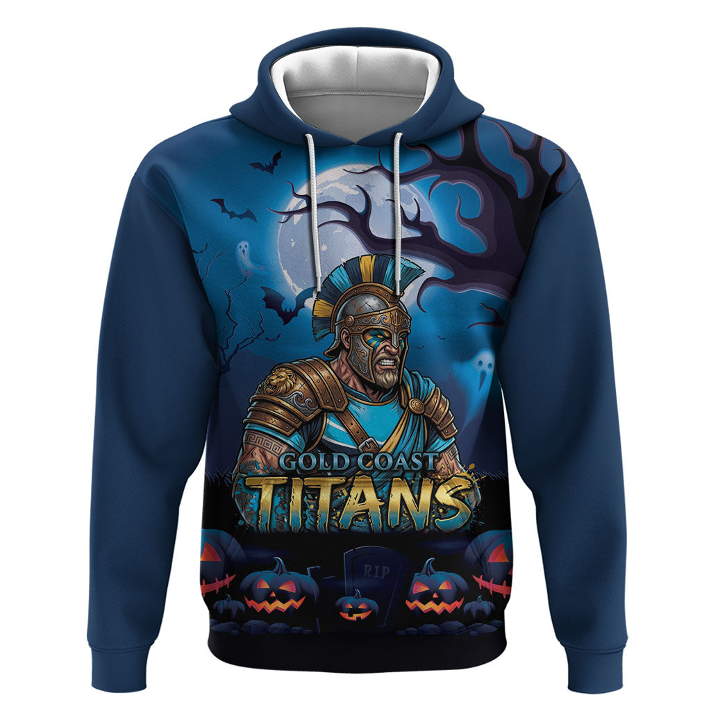Custom Halloween Gold Coast Titans Hoodie Spooky Australia Mascot Rugby