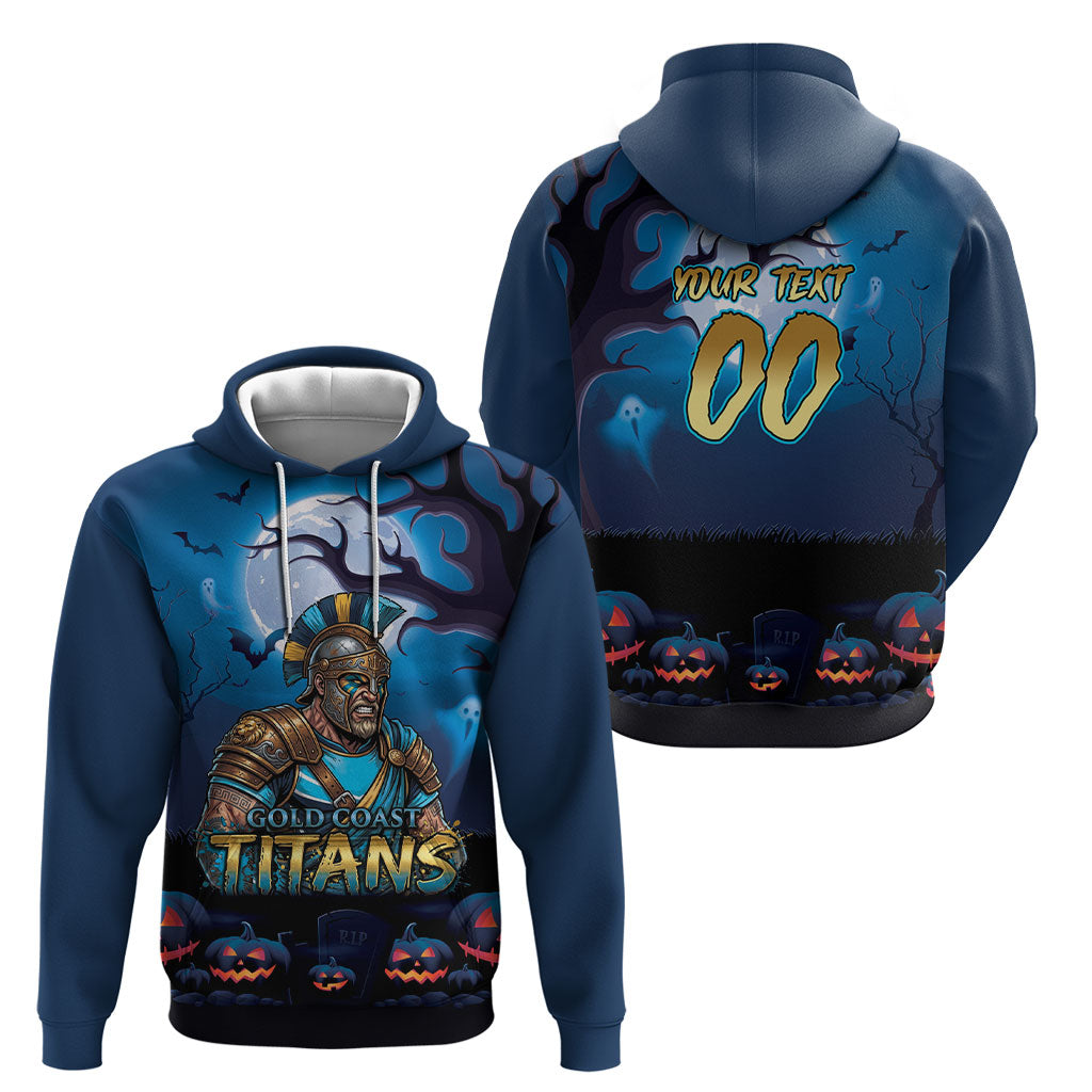 Custom Halloween Gold Coast Titans Hoodie Spooky Australia Mascot Rugby
