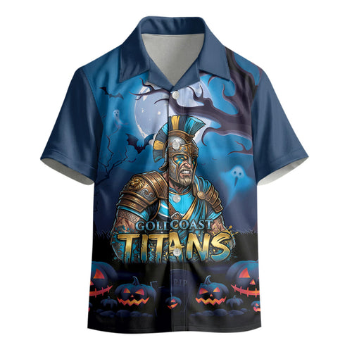 Custom Halloween Gold Coast Titans Kid Hawaiian Shirt Spooky Australia Mascot Rugby