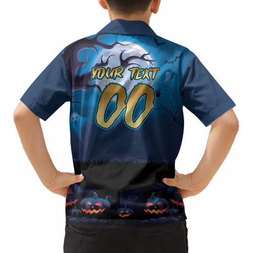 Custom Halloween Gold Coast Titans Kid Hawaiian Shirt Spooky Australia Mascot Rugby