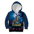 Custom Halloween Gold Coast Titans Kid Hoodie Spooky Australia Mascot Rugby