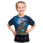 Custom Halloween Gold Coast Titans Kid T Shirt Spooky Australia Mascot Rugby