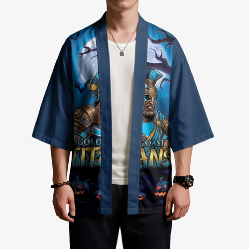 Custom Halloween Gold Coast Titans Kimono Spooky Australia Mascot Rugby