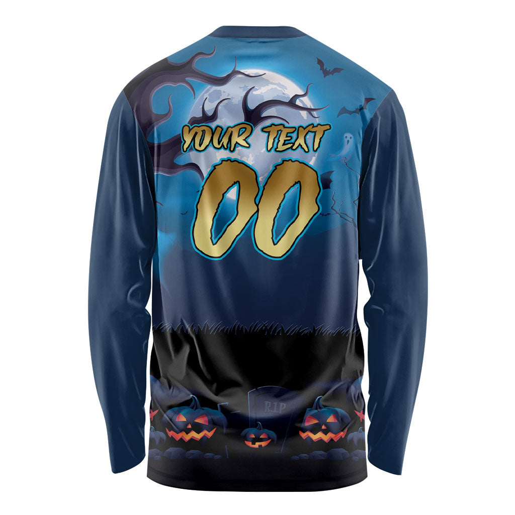 Custom Halloween Gold Coast Titans Long Sleeve Shirt Spooky Australia Mascot Rugby
