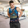 Custom Halloween Gold Coast Titans Men Tank Top Spooky Australia Mascot Rugby