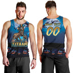 Custom Halloween Gold Coast Titans Men Tank Top Spooky Australia Mascot Rugby