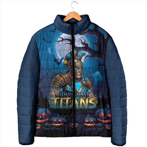 Custom Halloween Gold Coast Titans Padded Jacket Spooky Australia Mascot Rugby