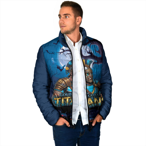 Custom Halloween Gold Coast Titans Padded Jacket Spooky Australia Mascot Rugby