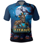 Custom Halloween Gold Coast Titans Polo Shirt Spooky Australia Mascot Rugby