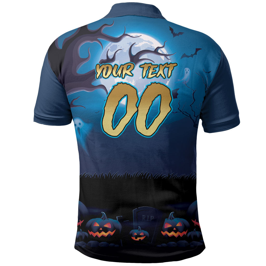 Custom Halloween Gold Coast Titans Polo Shirt Spooky Australia Mascot Rugby