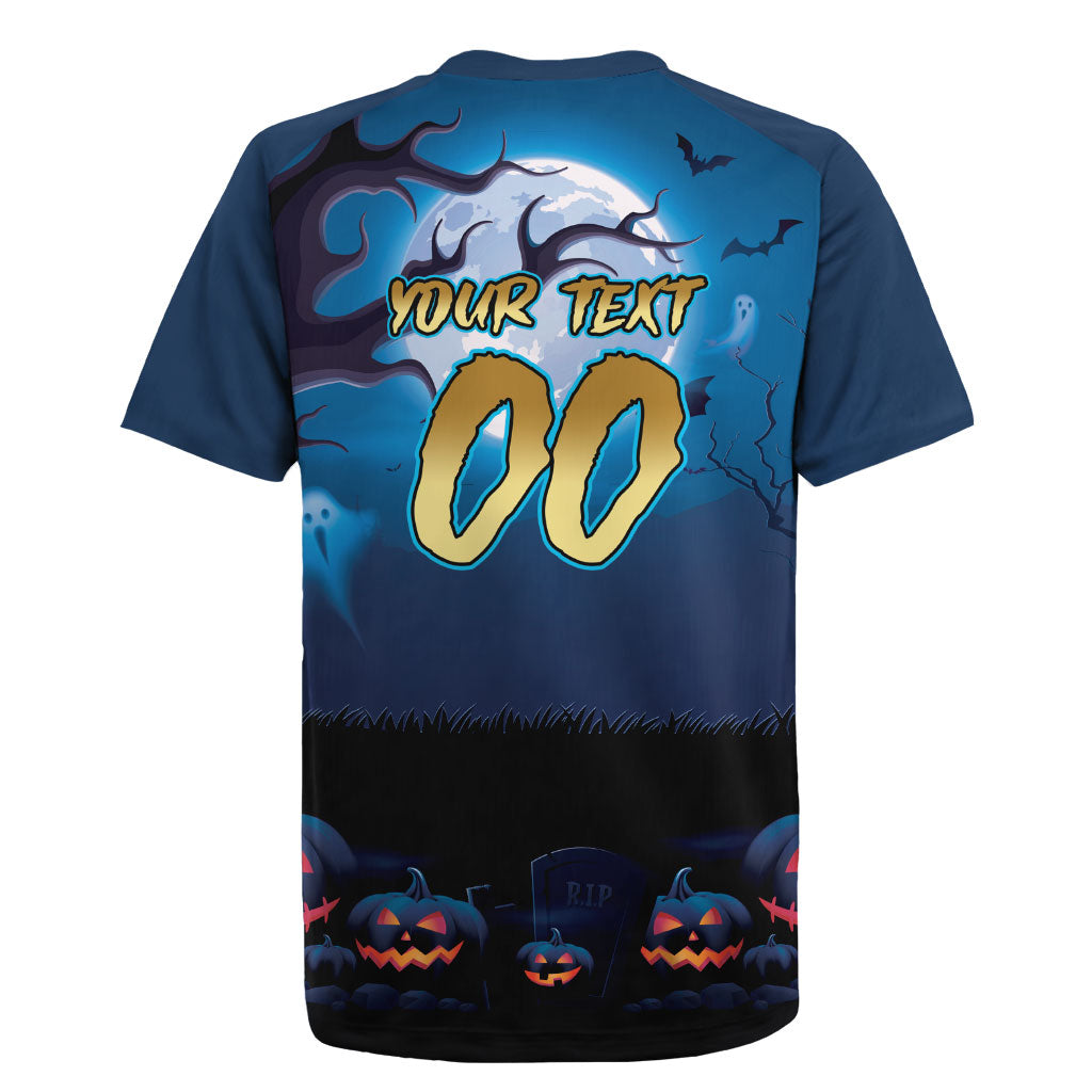 Custom Halloween Gold Coast Titans Rugby Jersey Spooky Australia Mascot Rugby