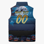 Custom Halloween Gold Coast Titans Sleeveless Puffer Jacket Spooky Australia Mascot Rugby
