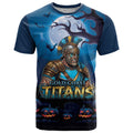 Custom Halloween Gold Coast Titans T Shirt Spooky Australia Mascot Rugby