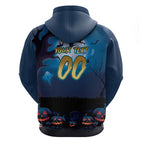 Custom Halloween Gold Coast Titans Zip Hoodie Spooky Australia Mascot Rugby