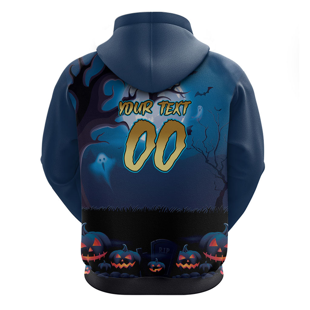 Custom Halloween Gold Coast Titans Zip Hoodie Spooky Australia Mascot Rugby