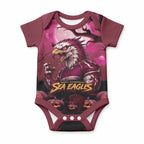 Custom Halloween Manly Warringah Sea Eagles Baby Onesie Spooky Australia Mascot Rugby