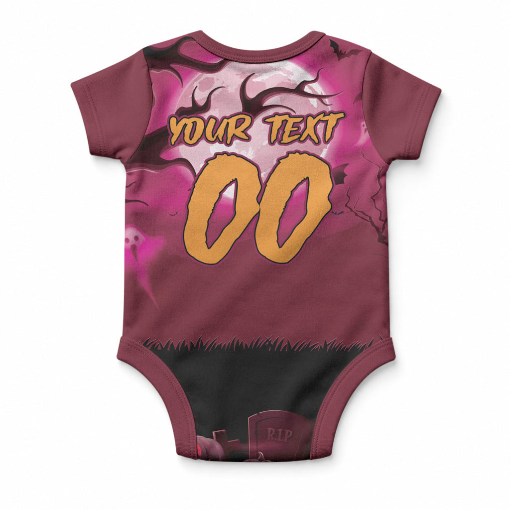 Custom Halloween Manly Warringah Sea Eagles Baby Onesie Spooky Australia Mascot Rugby