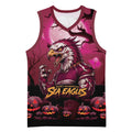 Custom Halloween Manly Warringah Sea Eagles Basketball Jersey Spooky Australia Mascot Rugby
