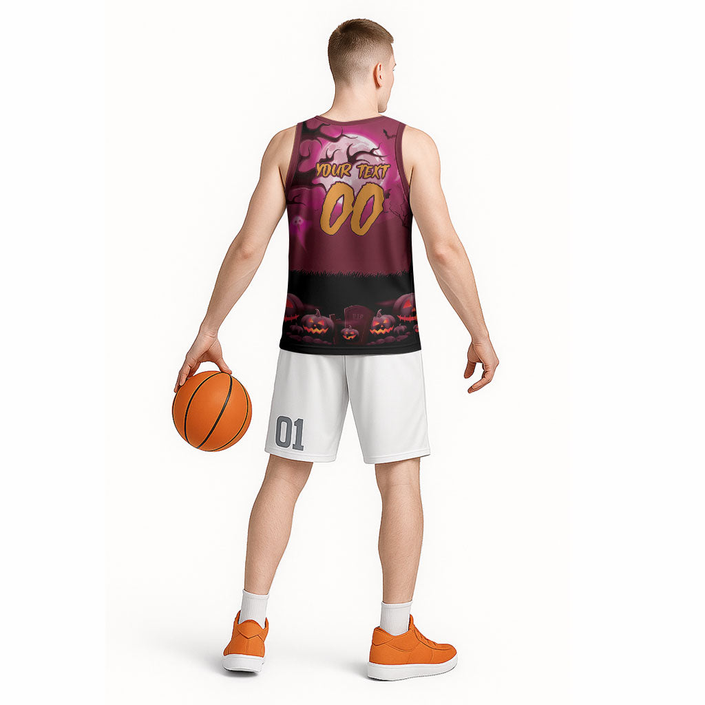 Custom Halloween Manly Warringah Sea Eagles Basketball Jersey Spooky Australia Mascot Rugby