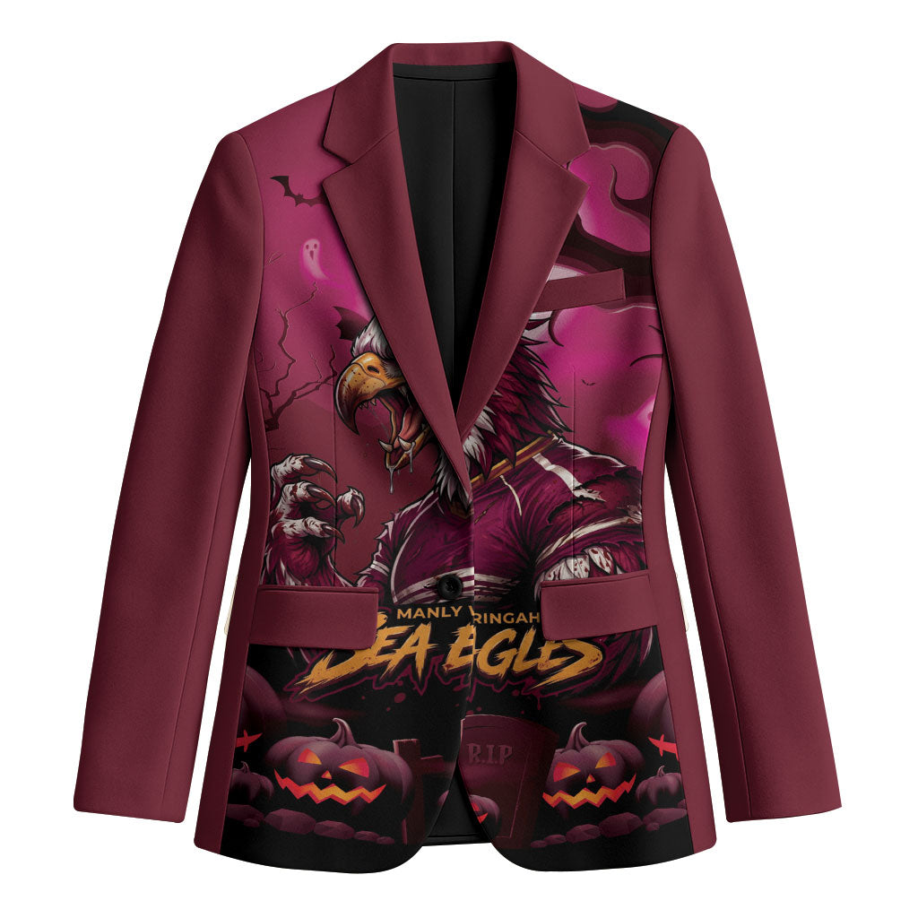 Custom Halloween Manly Warringah Sea Eagles Blazer Spooky Australia Mascot Rugby