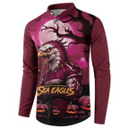Custom Halloween Manly Warringah Sea Eagles Button Sweatshirt Spooky Australia Mascot Rugby